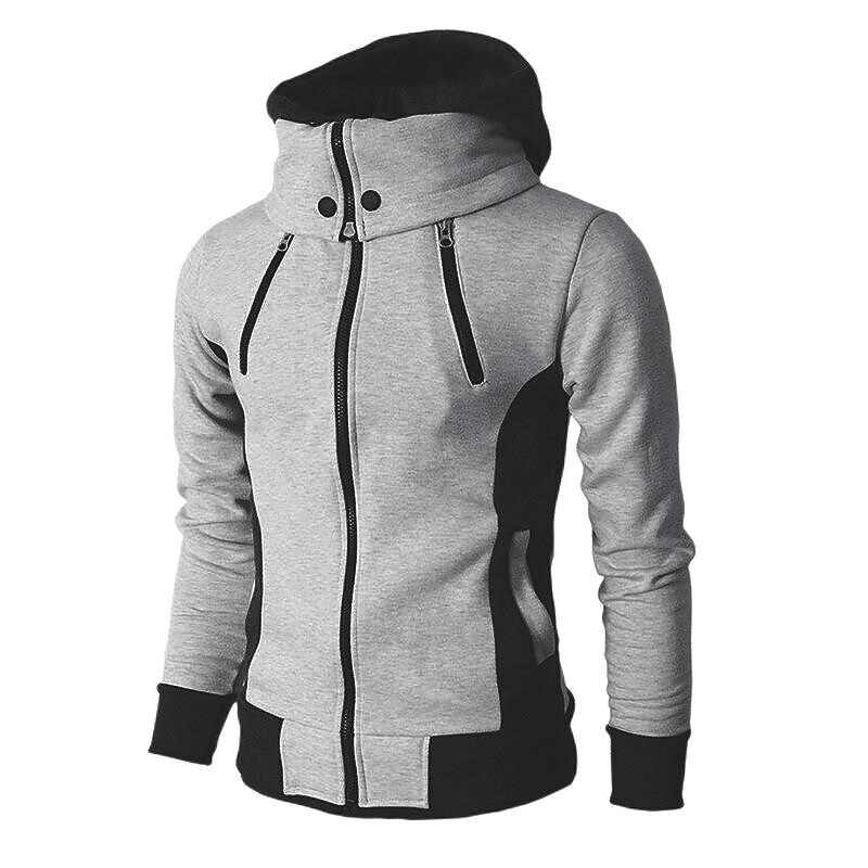 Men's Windbreaker Wind Jacket Cut Out Zipper Pocket Long Sleeve Outerwear Athletic Casual Winter Cotton Thermal Warm Windproof Soft Fitness Running Mountaineering Sportswear Activewear Solid Colored