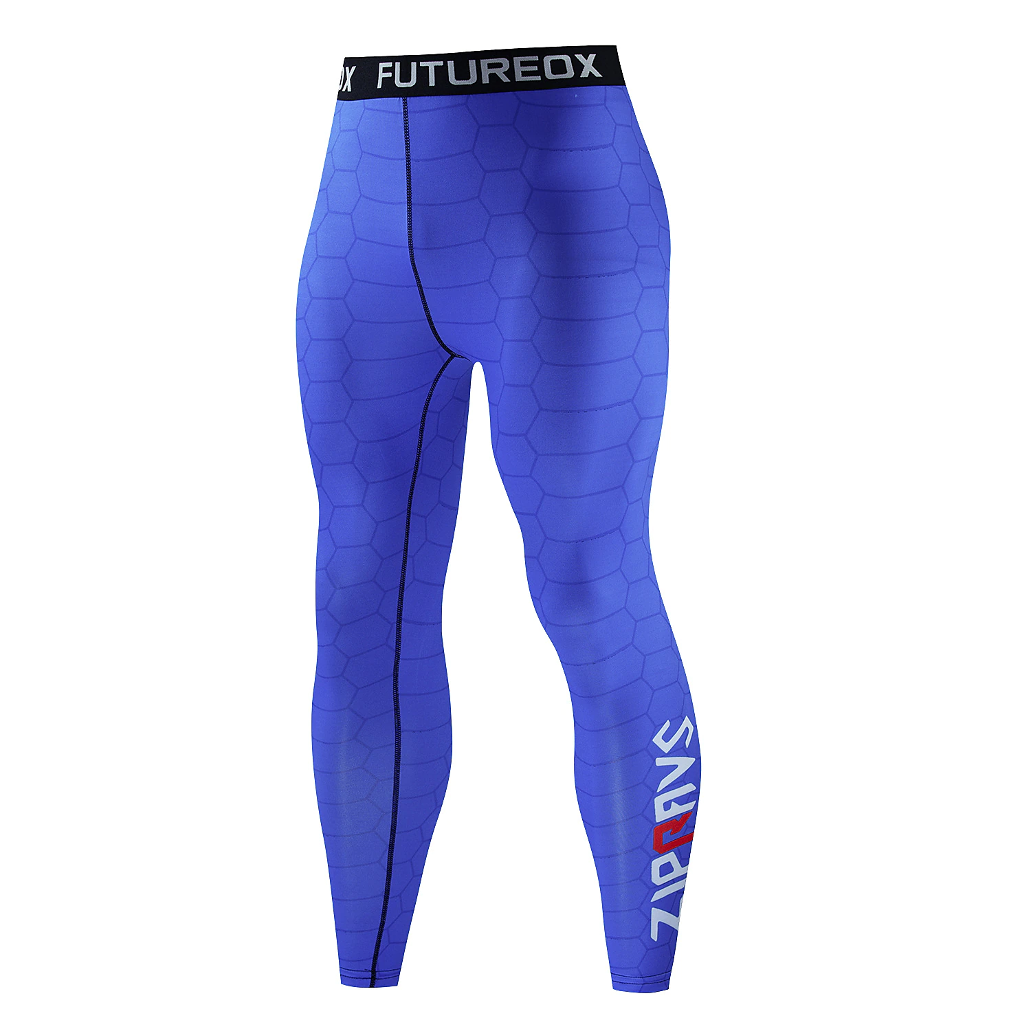 Men's Blue Tight Athletic Spandex Breathable Quick Dry Elastic Pant