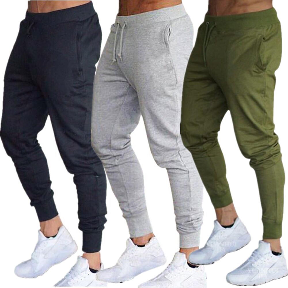 Men's Outdoor Home Cotton Drawstring Side Pocket Breathable Pants