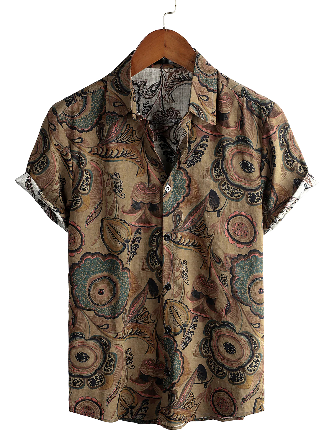 Men's Classic Daily Print Short Sleeve Shirt