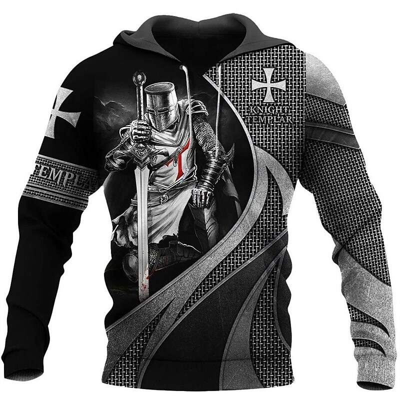 Printrendy Men's Pullover 3D Print Graphic Cross Print Sweatshirts