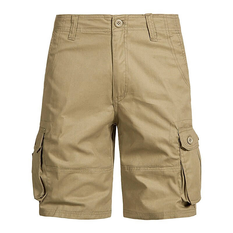 Men's Bermuda Pocket Plain Comfort Breathable Outdoor Big and Tall Cargo Shorts