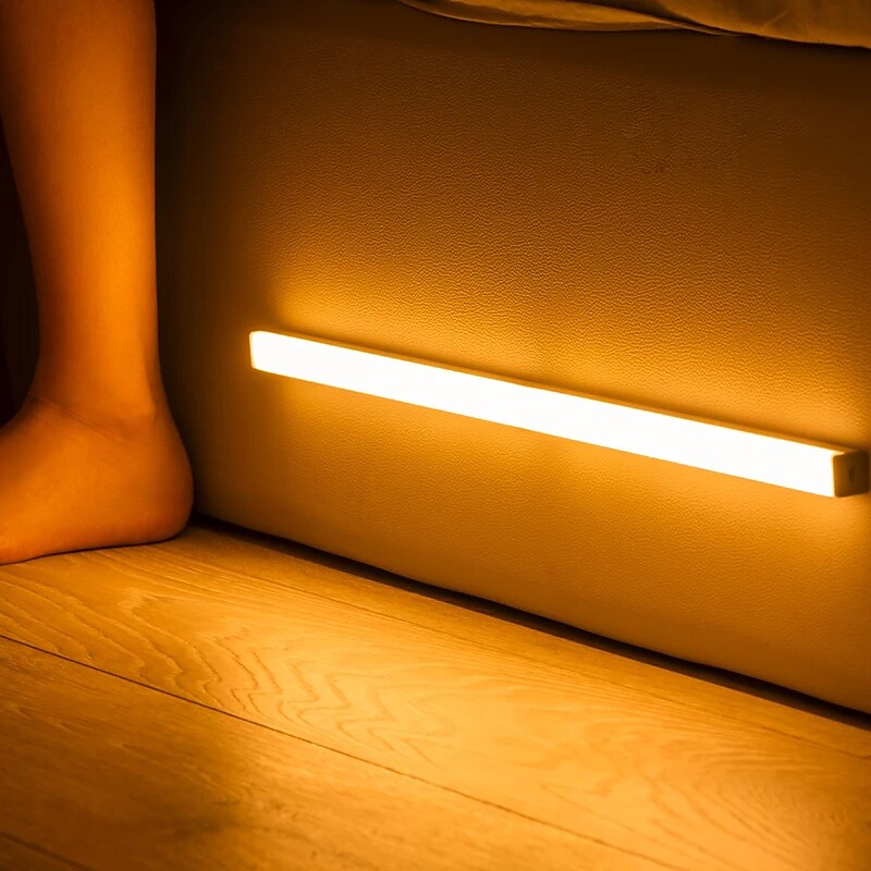 20LED PIR Motion Sensor Lamp Cupboard Wardrobe Bed Lamp Under Cabinet Night Light Smart Light Perception For Closet Stairs Led Human Body Induction Light