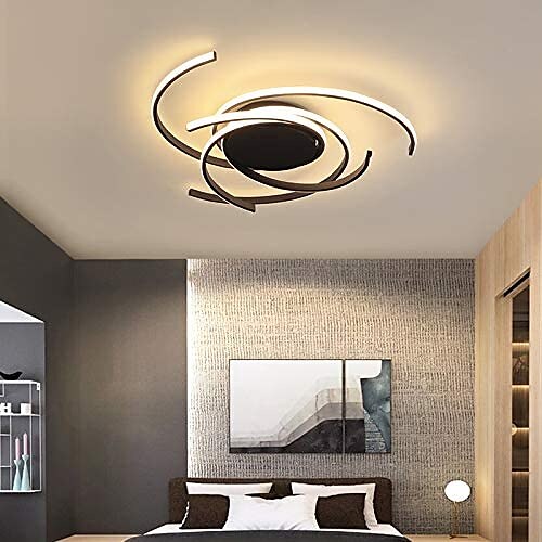 1-Light 56cm Dimmable Ceiling Light LED Aluminum Painted Finishes Flush Mount Light Modern Artistic