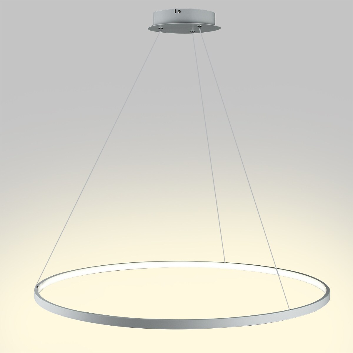 60 80 cm Circle Design Unique Design Pendant Light Metal Painted Finishes Contemporary Modern 110-120V 220-240V ONLY DIMMABLE WITH REMOTE CONTROL
