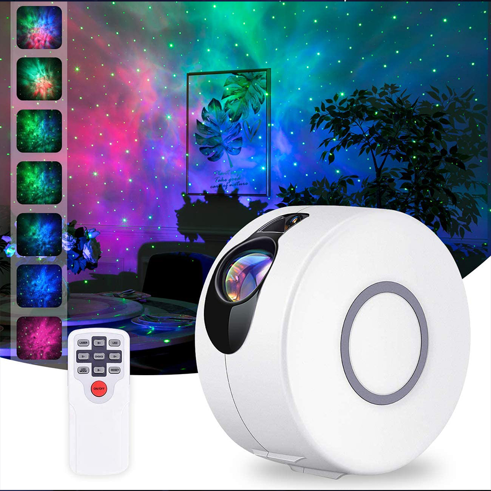 Star Night Light Projector Upgrade 15 Lighting Modes 7 Lighting Effects Sky Galaxy Projector LED Nebula Cloud Light with Remote Control for Party Home Theater, Children Kids Baby Adults Bedroom-Grey