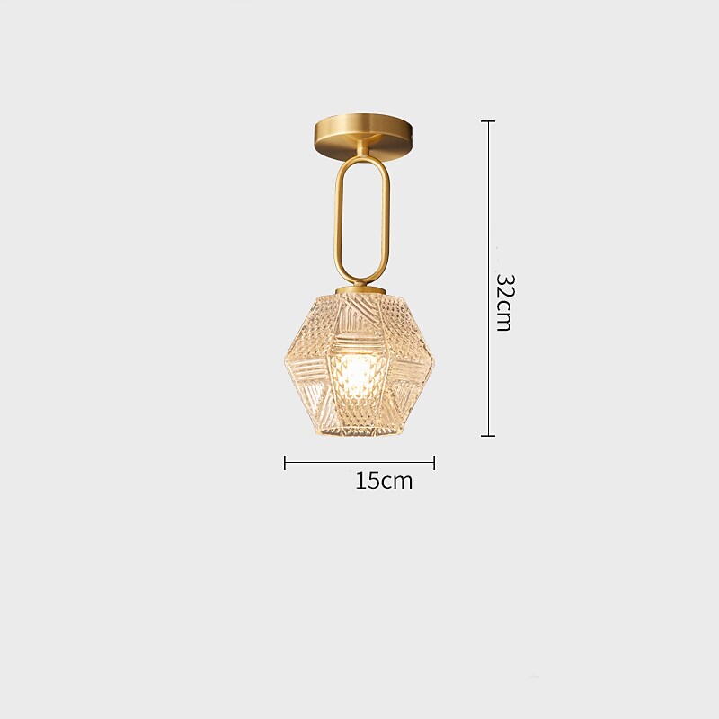 Mini Flush Mount Ceiling Lamp, Crystal Close to Ceiling Lights, Hallway Lights Crystal Flush Mount Hallway Light fixtures Ceiling Chandelier Gold （Without Bulb）