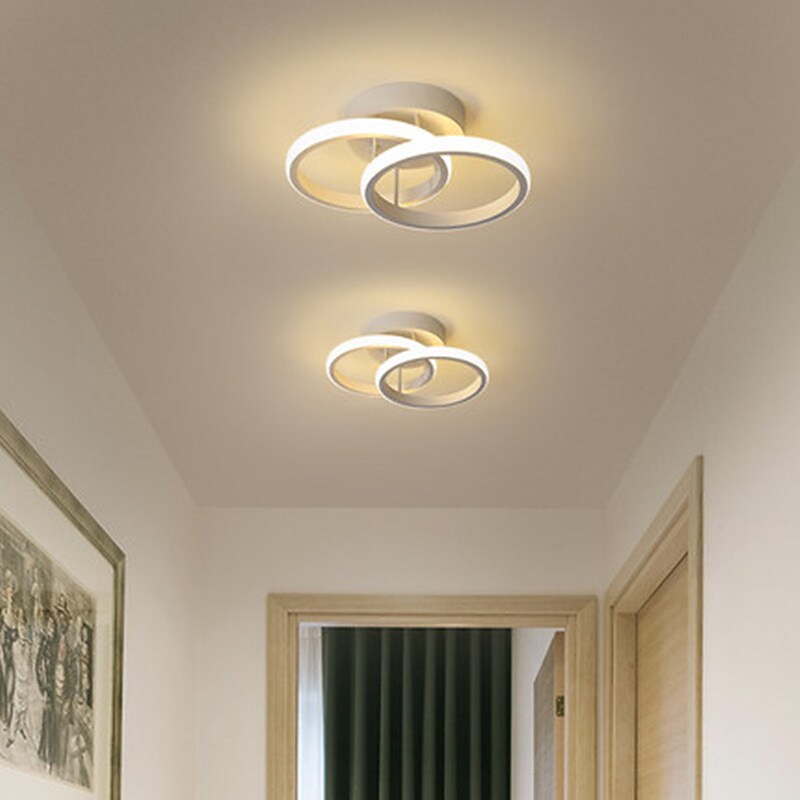 1-Light 24cm LED Ceiling Light Circular Design Simple Ring Corridor Lamp