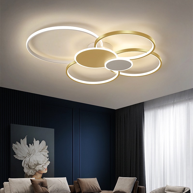 2/4 Heads LED Ceiling Light Circle Shape Ceiling Lamp Nordic Style Modern