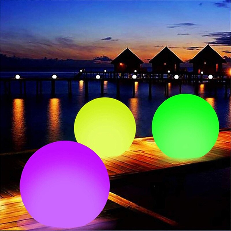LED Pool Floating Light 40cm Glowing Ball Inflatable Luminous Ball
