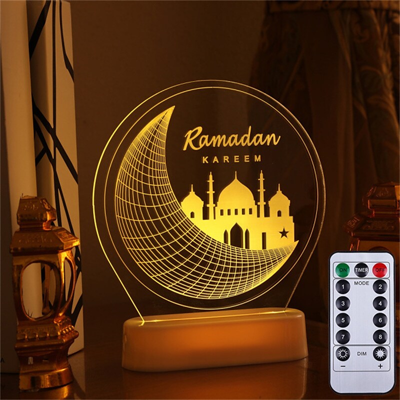 Ramadan Eid 3D Decor Lights Muslim Festival
