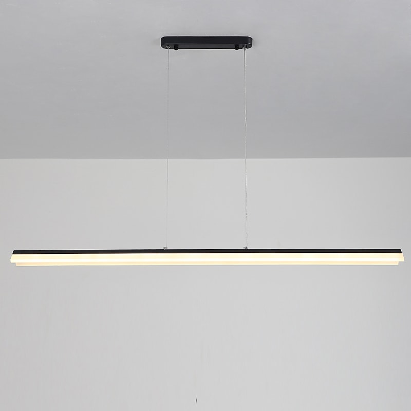 LED Linear Pendant Light Modern Black Gold 100cm Office Dining Room Chandelier Painted Finishes Aluminum Adjustable Pendant Light 110-120V 220-240V Warm White Cold White