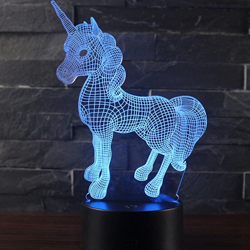 Beautiful Unicorn Romantic Gift 3D LED Table Lamp