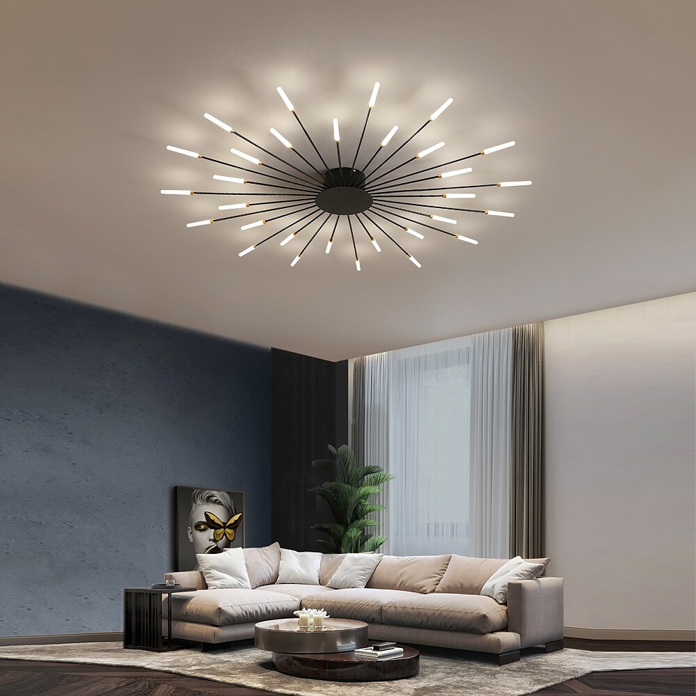 128cm Nordic Style Ceiling Light LED Firework Design Metal
