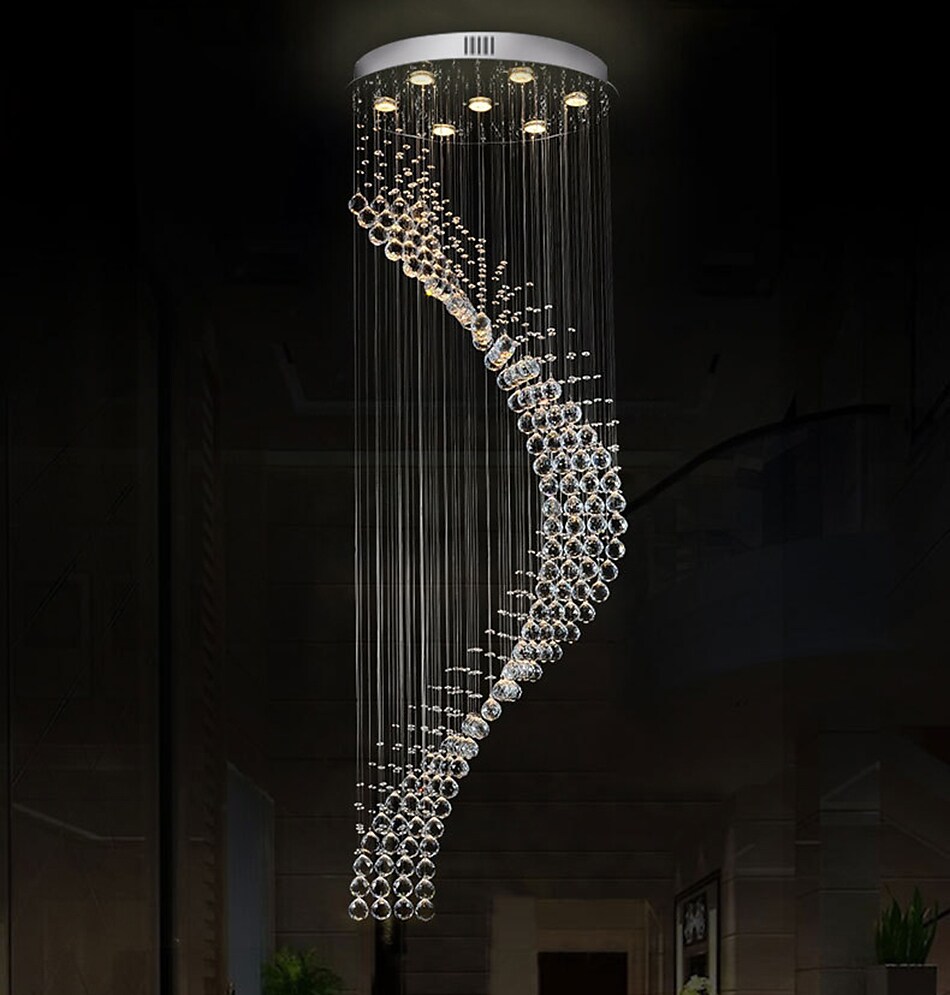 7-Light 60cm Square Line Design Chandelier Metal Artistic Style 