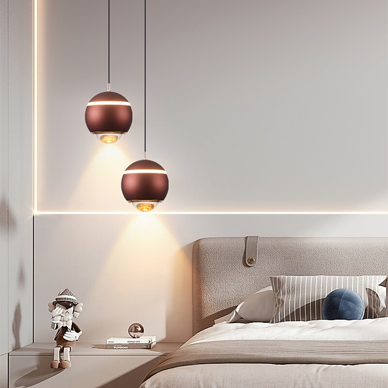 10 cm Single Design Pendant Light LED Island Light Glass Nordic Style Bedside Dining Room Bedroom 220-240V