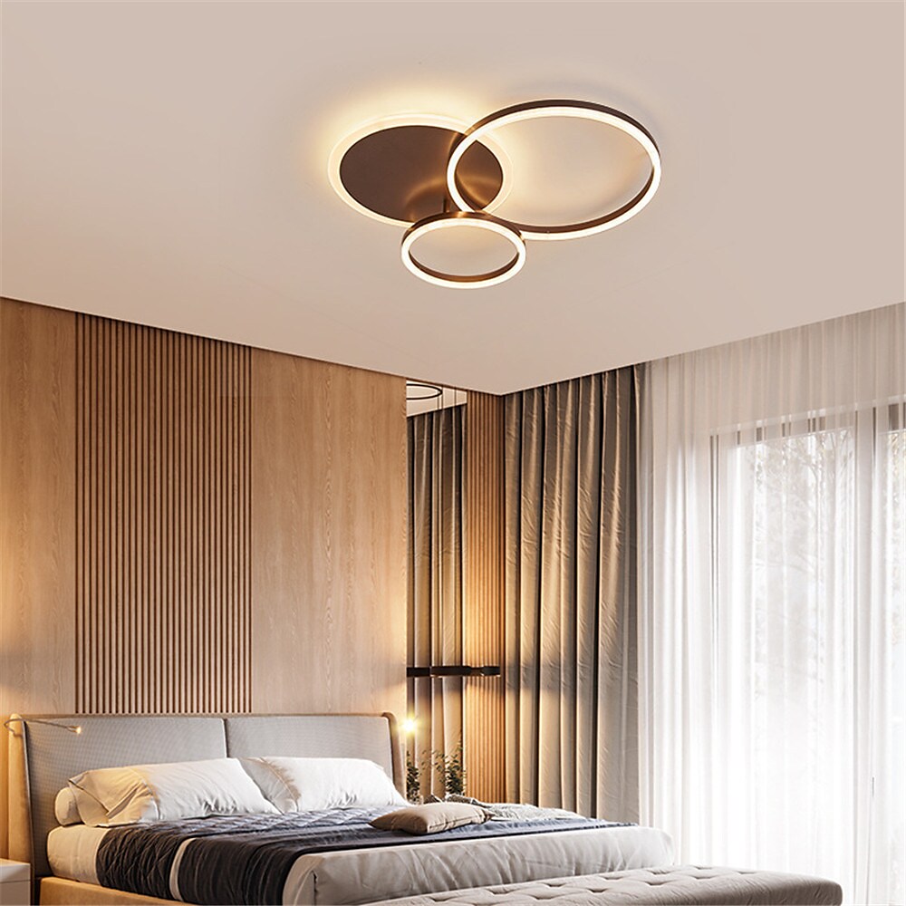 3-Light 50 cm Ceiling Lights LED Cluster Design Circle Design Flush Mount Lights Metal Painted Finishes Modern Nordic Style Office Dining Room Lights 110-240V ONLY DIMMABLE WITH REMOTE CONTROL