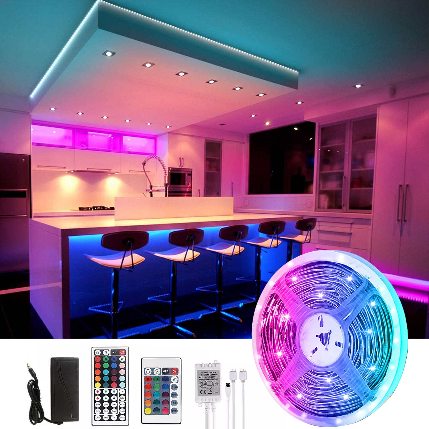 5M/16.4FT LED Strip Lights RGB with Color Changing
