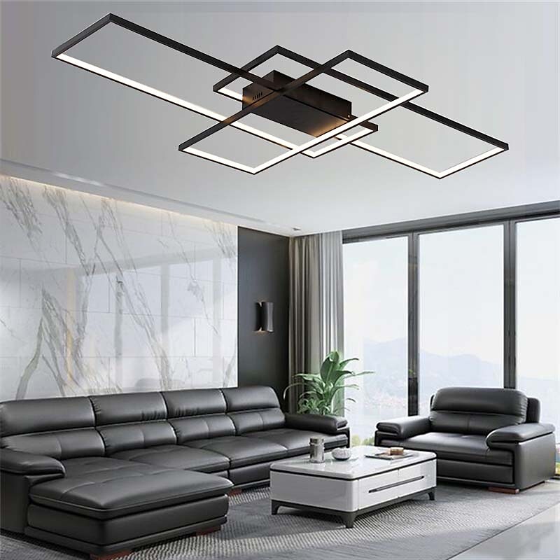 3-Light 140cm Ceiling Light LED Geometrical Design Painted Finishes Dining Room Bedroom Lights Modern