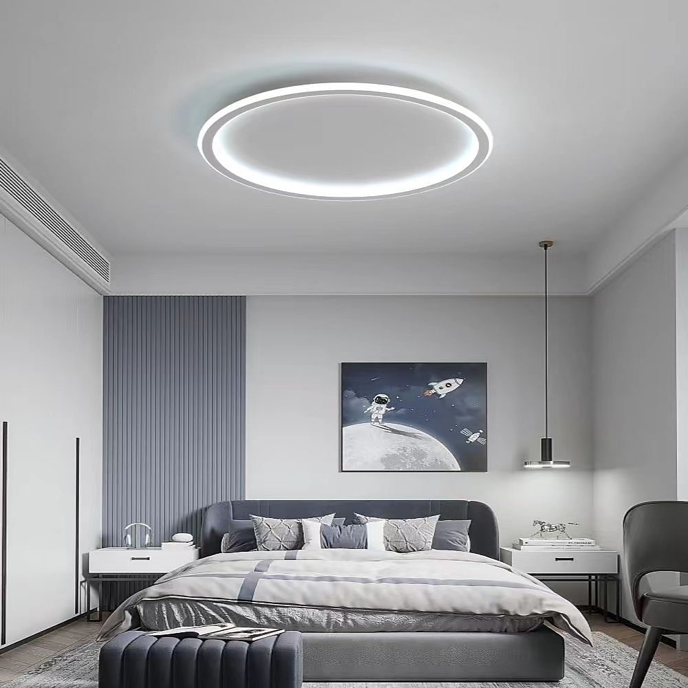 1-Light New LED Ceiling Lamp Round Ultra-Thin Simple Circular Design C