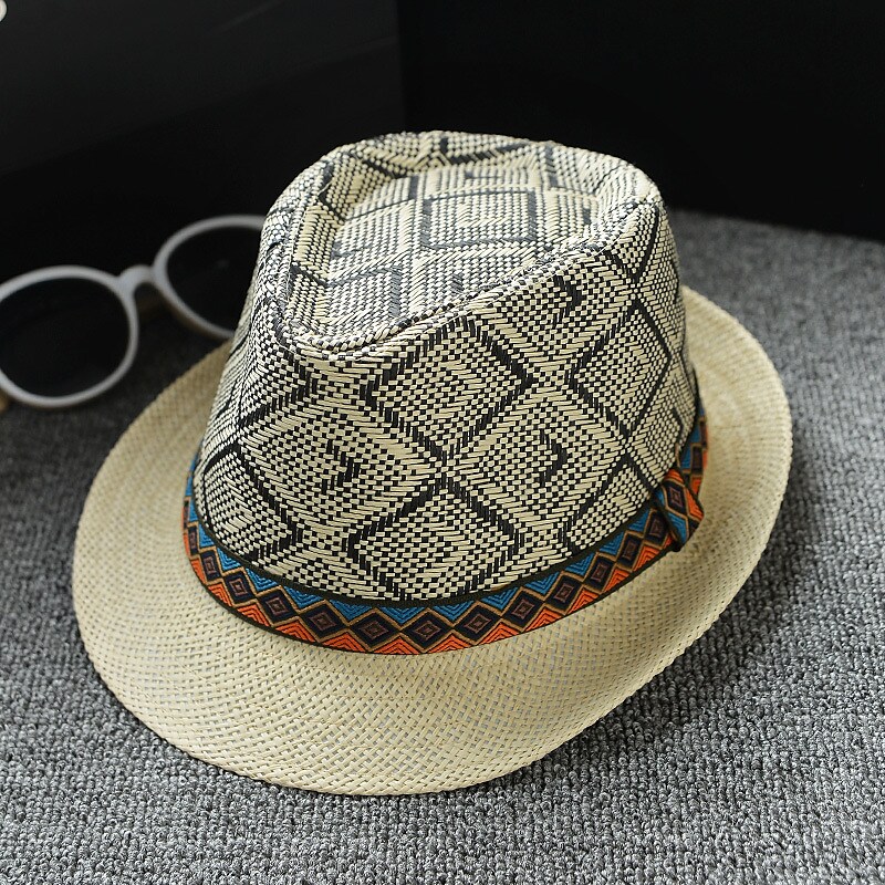 Unisex Holiday Bucket Hat Party Holiday Geometrical Plaid Hat Sun Protection Fashion 9183571