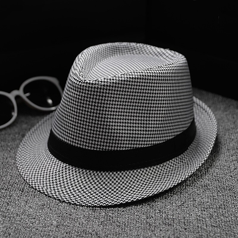 Unisex Casual Bucket Hat Party Daily Pure Color Houndstooth Hat Sun Protection Fashion 9183561