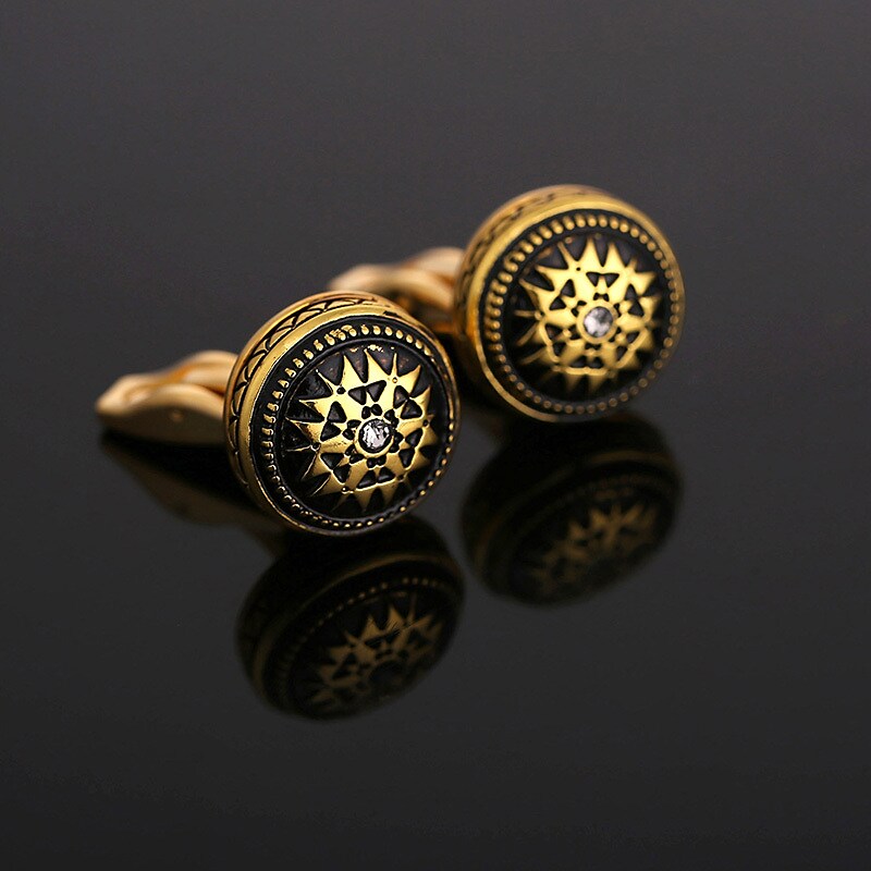 Cufflinks Formal Fashion Brooch Jewelry Golden For Gift Daily 7879841