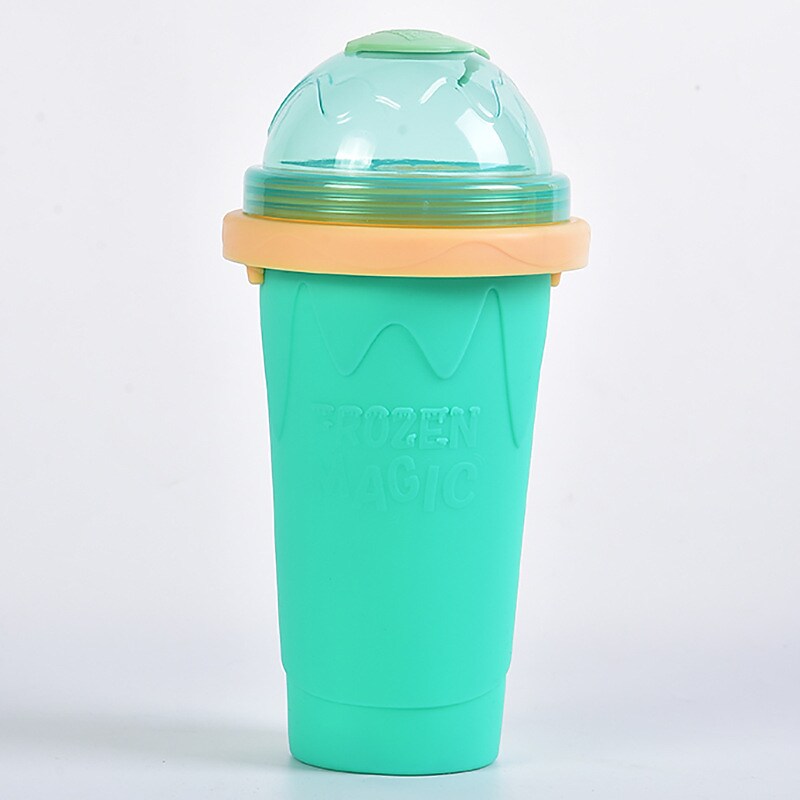 Quick-Frozen Squeeze Cup Slushy Maker Ice Cream Maker Cooling Straw With Bottle Maker Slushy Cup Squeeze Supplies