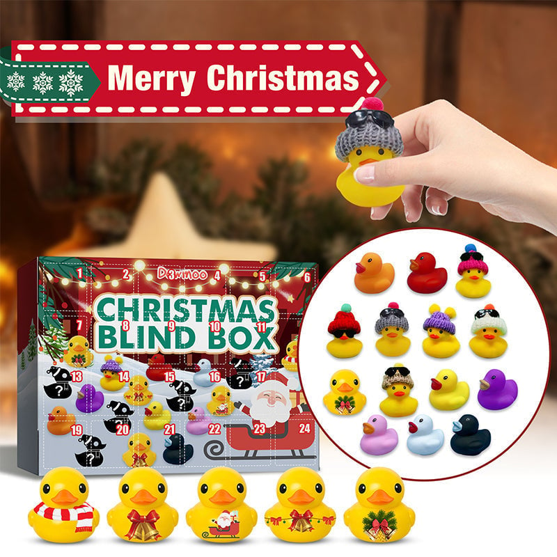 Cuteness Advent Calendar 2023 - 24 Rubber Ducks Set for Kids