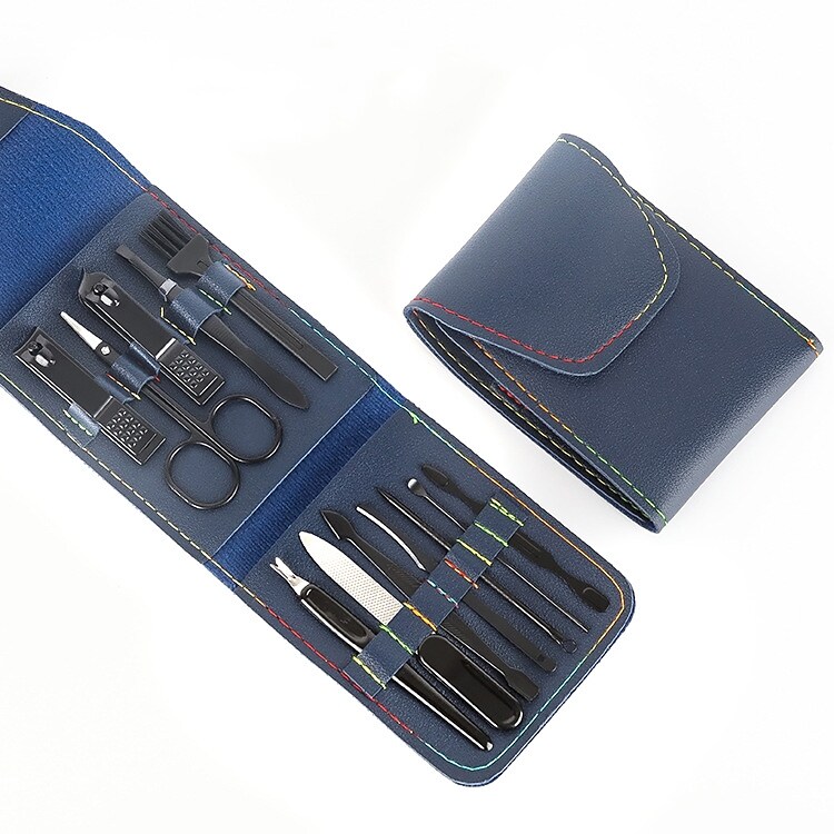 12Pcs/set Nail File Nail Scissors Clipper Manicure Pedicure Kit Convenient to Use Manicure Set Sturdy for Travelling