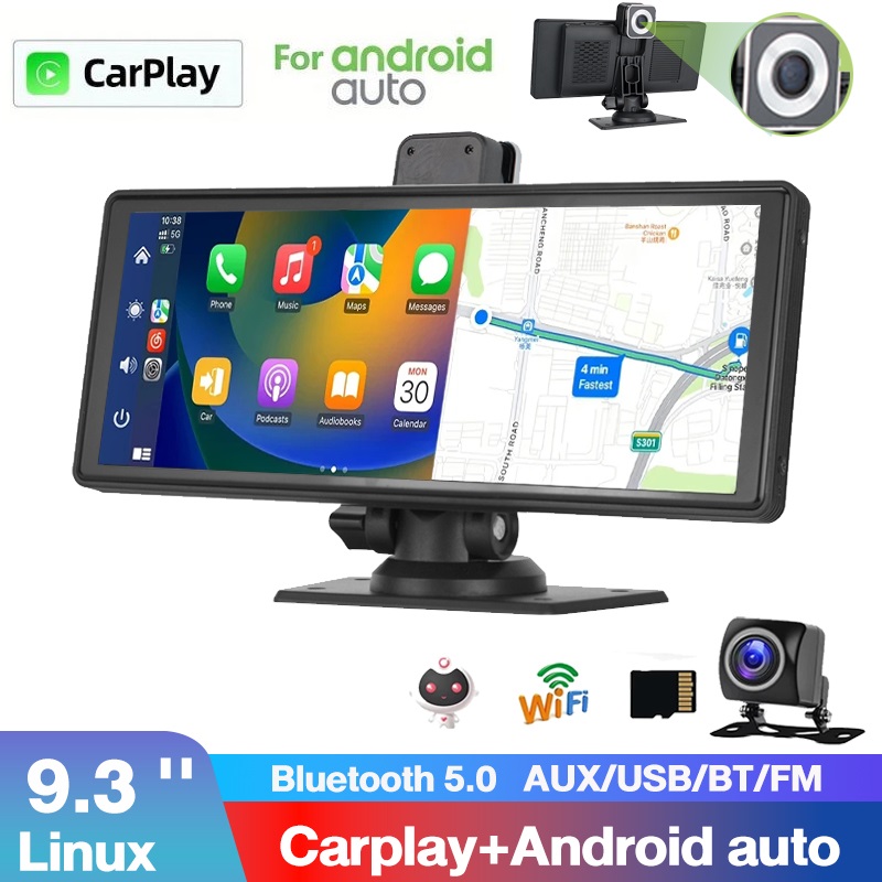 10.26 inch Screen Carplay Portable Car Monitor Car Dvr Recorder 