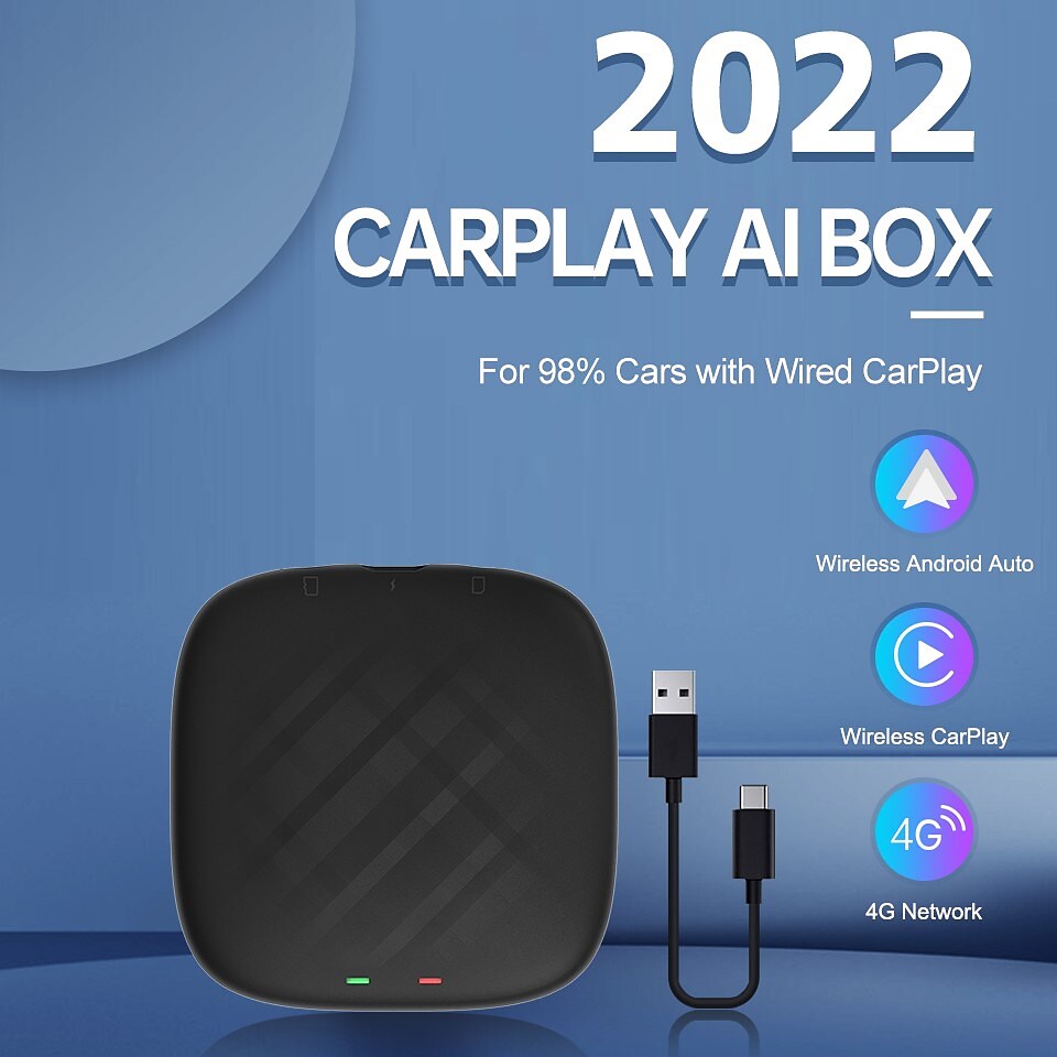 2022 Carlinkit Carplay AI Box Android 11.0 Wireless Carplay Wireless Android Auto CPC200-Tbox Mini