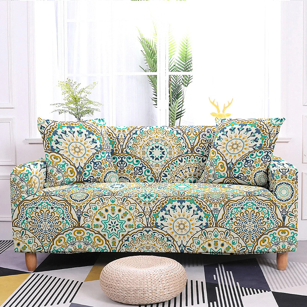 Floral Printed Sofa Cover Stretch Slipcovers Soft Durable Couch Cover 1 Piece