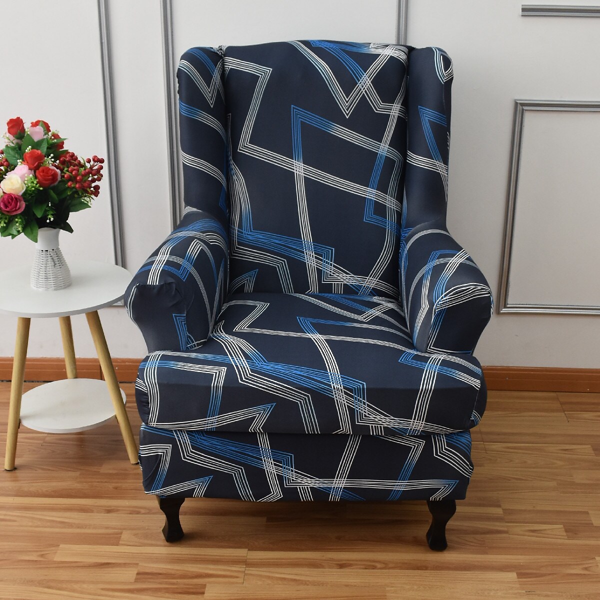1 Set Stretch Wingback Chair Cover Wing Chair Slipcovers