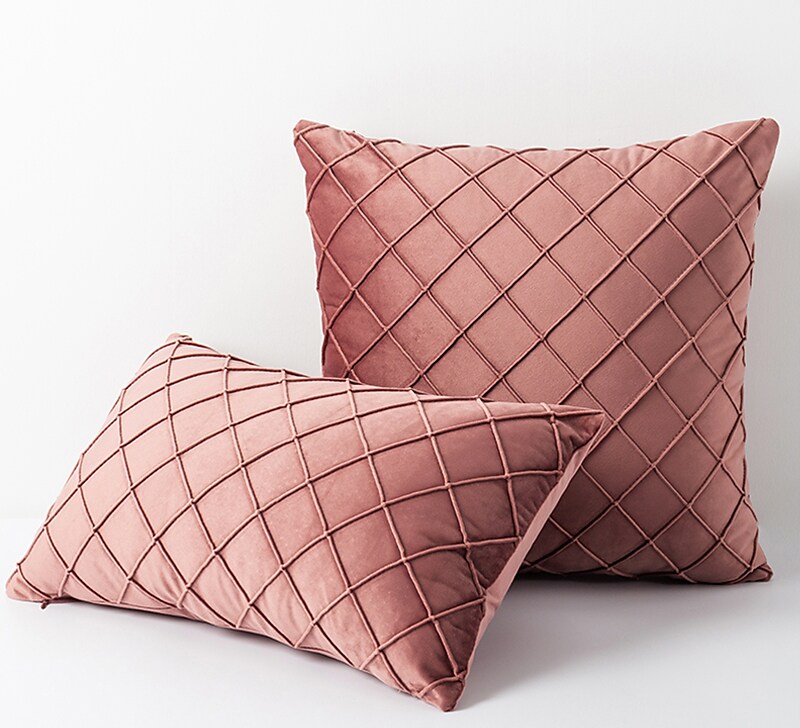 Solid Colored  Polyester Pillow Cover