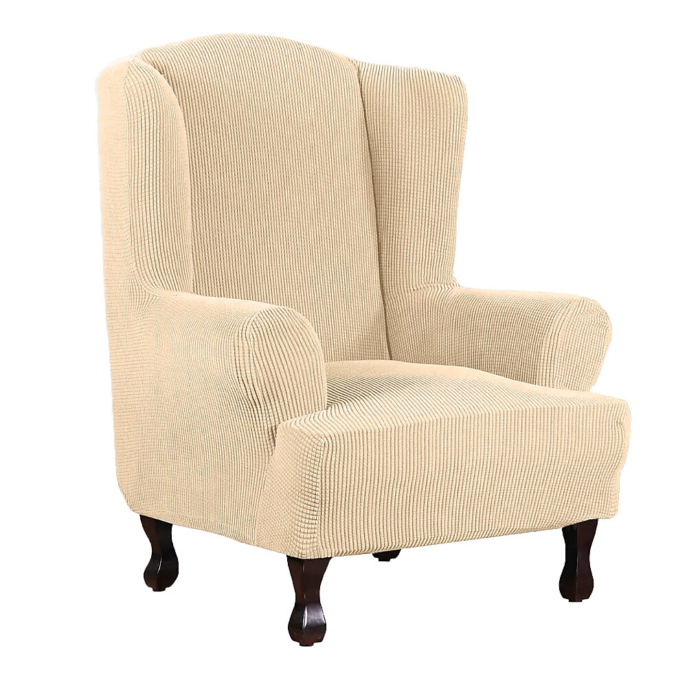 1-Piece Wing Chair Slipcover Wingback Armchair Chair Slipcovers
