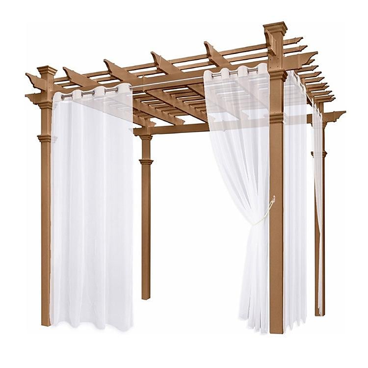 Waterproof Grommet Top Patio Curtain Sheer Cabana Curtains for Outdoor, Garden, Balcony