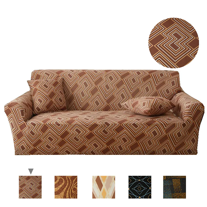 Stretch Sofa Cover Slipcover Geometric Pattern