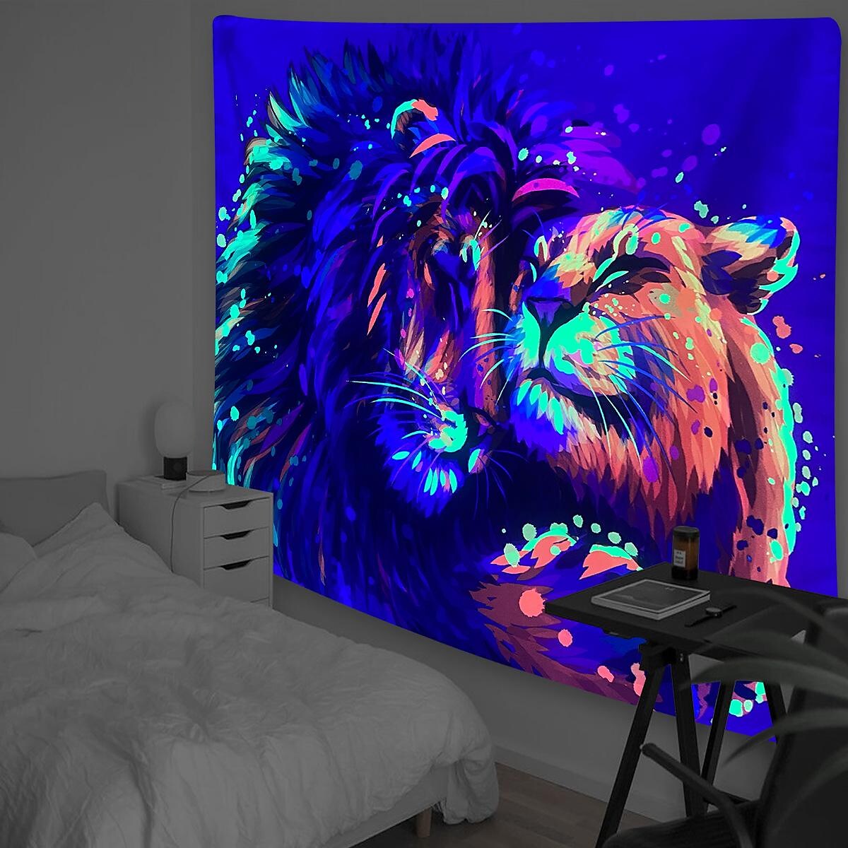 fluorescent Wall Tapestry luminous hanging original background cloth 