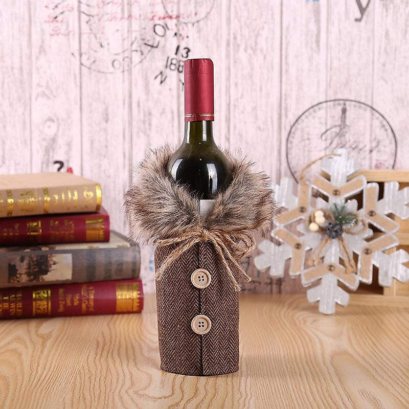 Christmas Party Decorations Wine Bottle Covers Bags