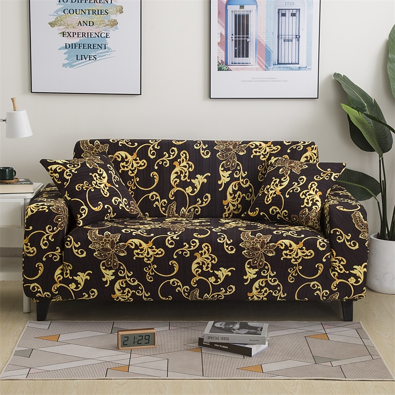 Stretch Sofa Cover Slipcover Boho/Flower Pattern