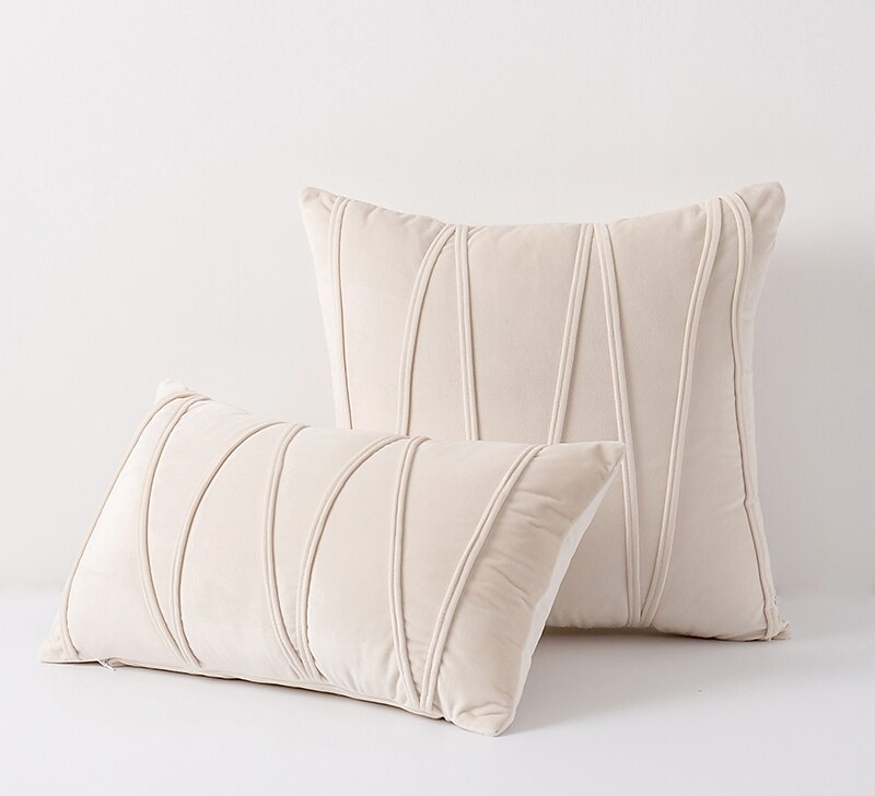 Striped Velvet Throw Pillow Covers 