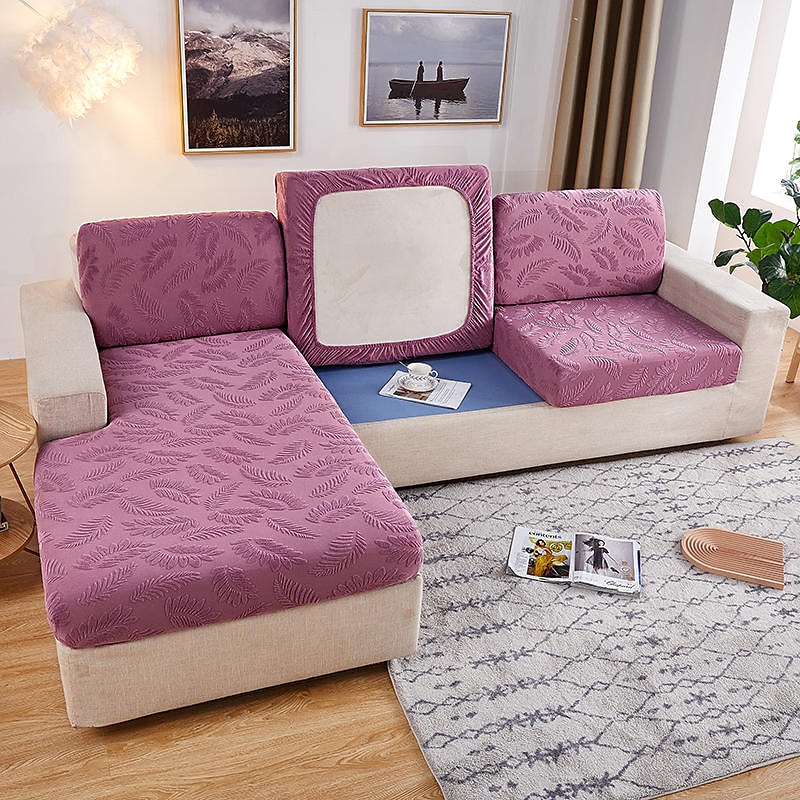 Jacquard Elastic Sofa Seat Cushion Cover