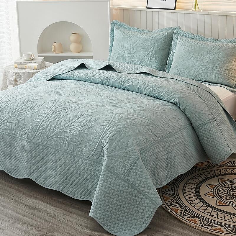 Luxury Quilted Throw Cotton Bed Blanket