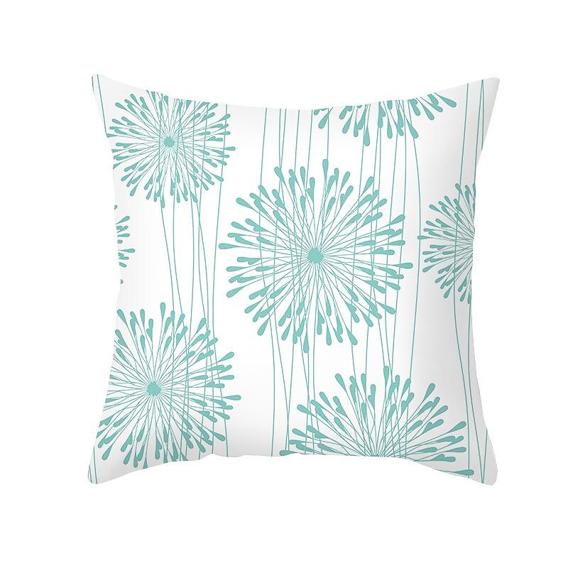 Blue Geometric Pillow Cover Pillowcase Nordic Home Sofa Pillow Cover Peach Skin Velvet Printed Cushion