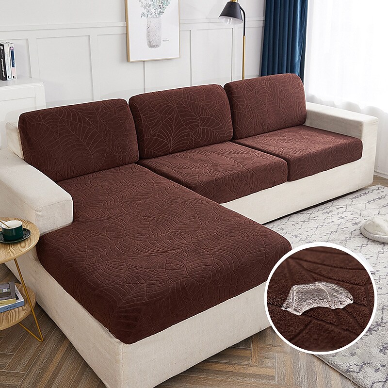 Stretch Water Repellent Sofa Seat Cushion Cover Jacquard Slipcover