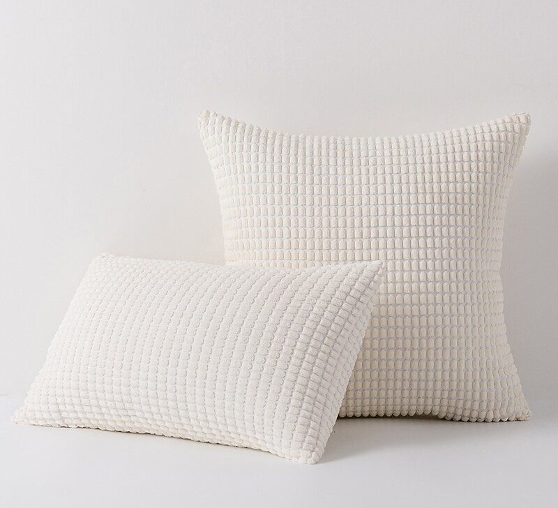 Corn Textured Striped Throw Pillow Covers 