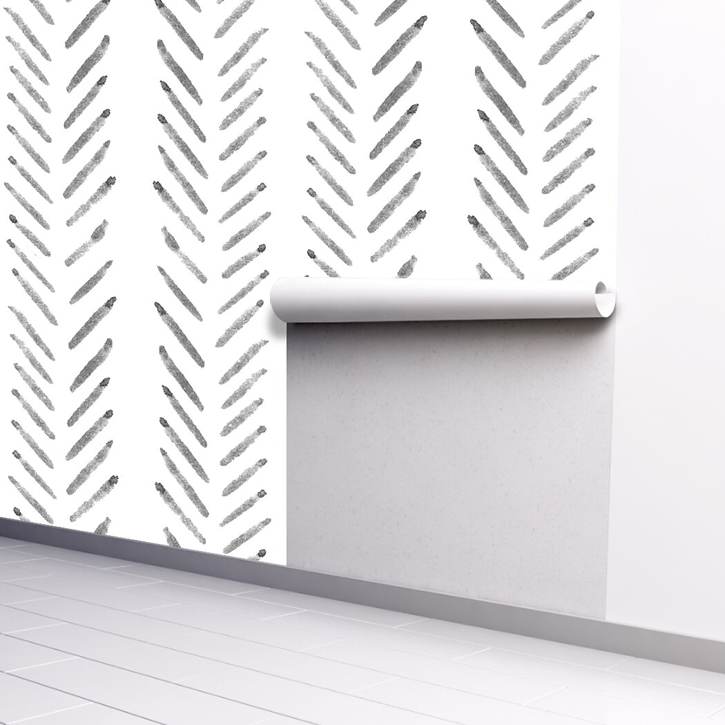 Geometric Solid Color Wallpaper Comtemporary Vintage Wall Covering PVC / Vinyl Self adhesive 45*300CM 