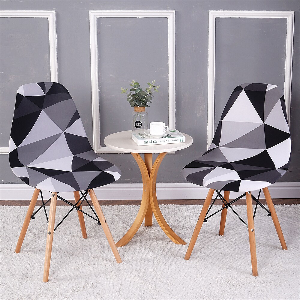 Shell Chair Cover Mid Century Modern Style Parson Chair Slipcover