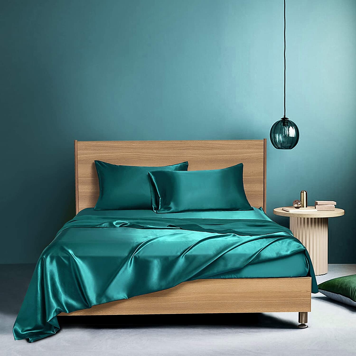 Hotel Luxury Soft Premium Solid Color Bed Sheets Set Deep Pockets Hypoallergenic Wrinkle & Fade Resistant Bedding Set